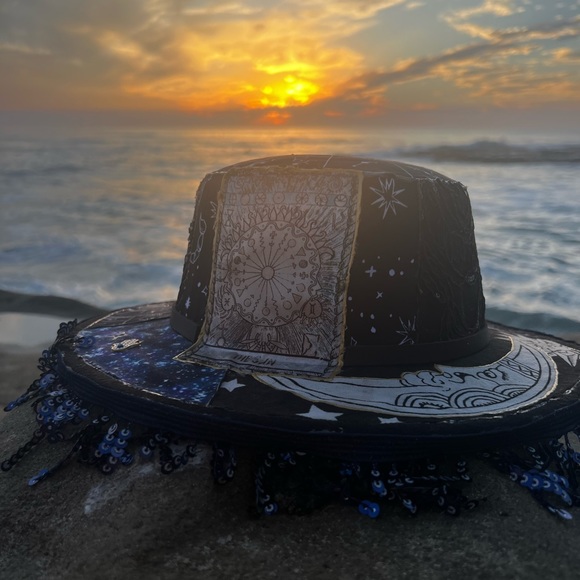 Celestial astrology hat fedora - Picture 1 of 4